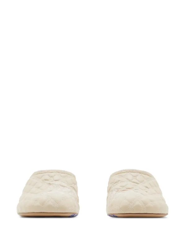 サンダル・ミュール Burberry Pillow Low Mules - Burberry - Nylon - Beige Mules Pillow Low - Burberry - Nylon - Beige