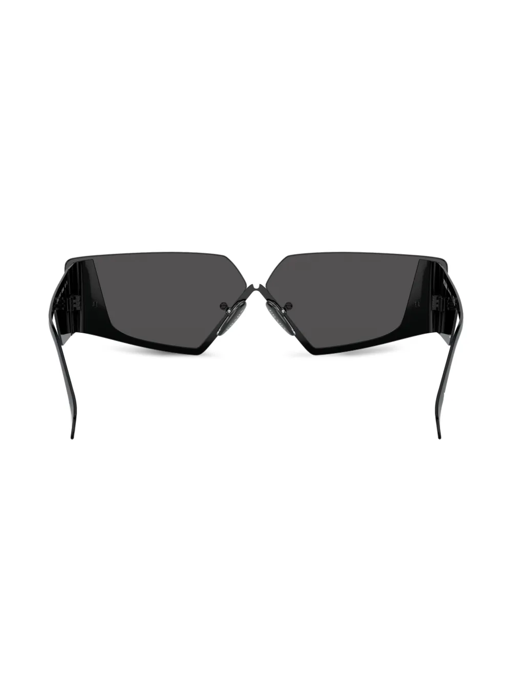 Shop Prada Geometric-frame Sunglasses In Black