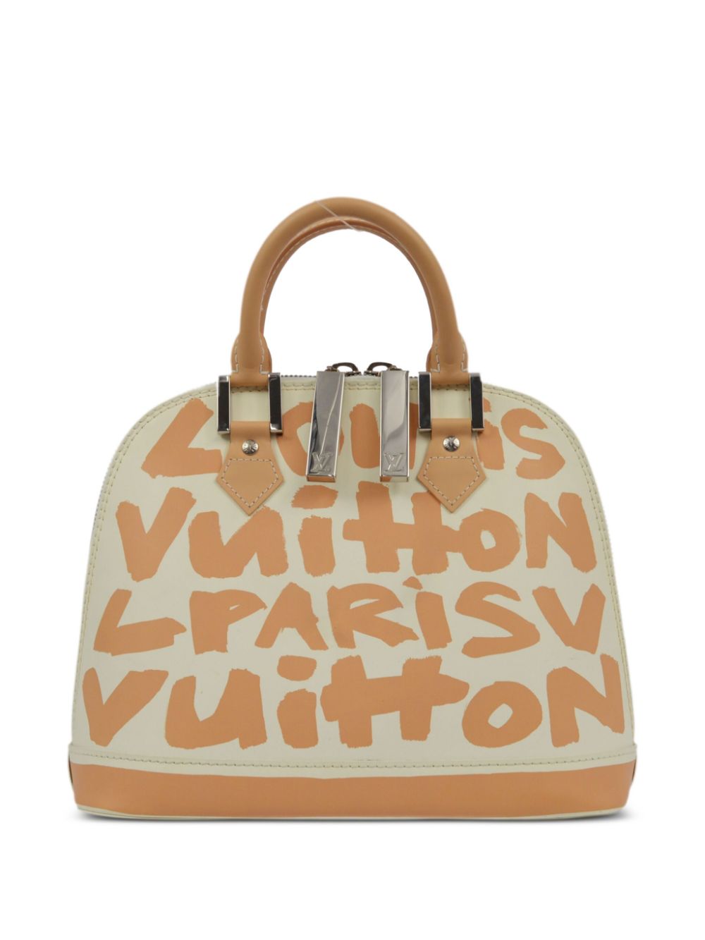 Pre-owned Louis Vuitton X Stephen Sprouse 2001 Alma Mm Handbag In White