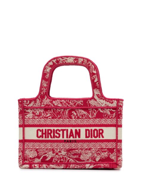 Christian Dior 2021 Dior Mini Embroidered Book Tote Bag Women