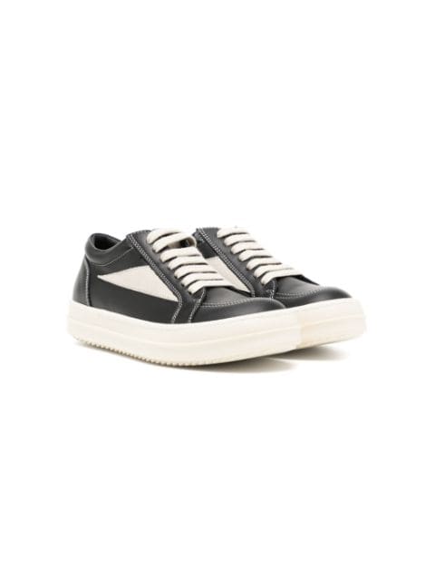 Rick Owens Kids two-tone lace-up sneakers