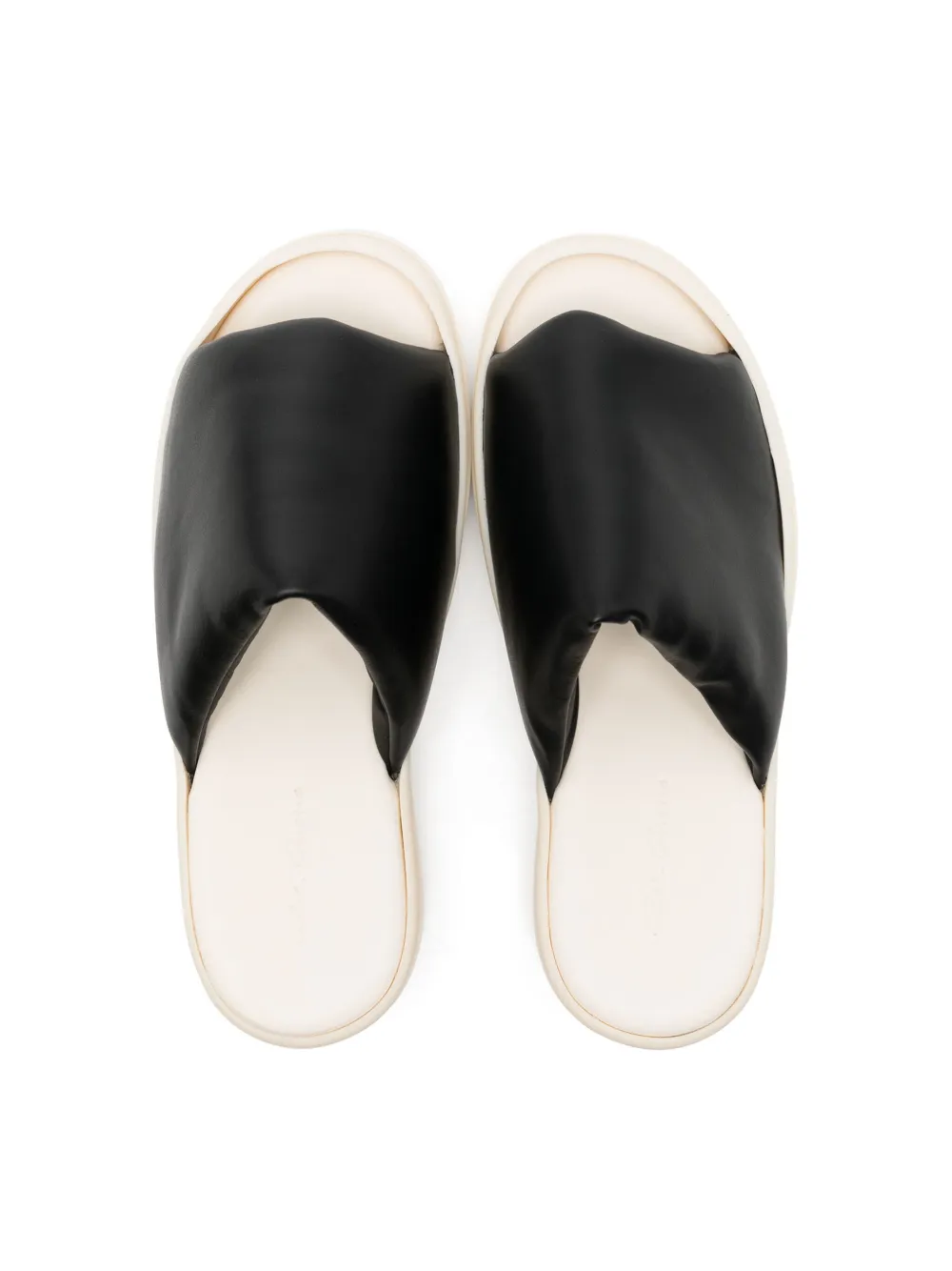 Rick Owens Kids Gewatteerde leren sandalen Zwart
