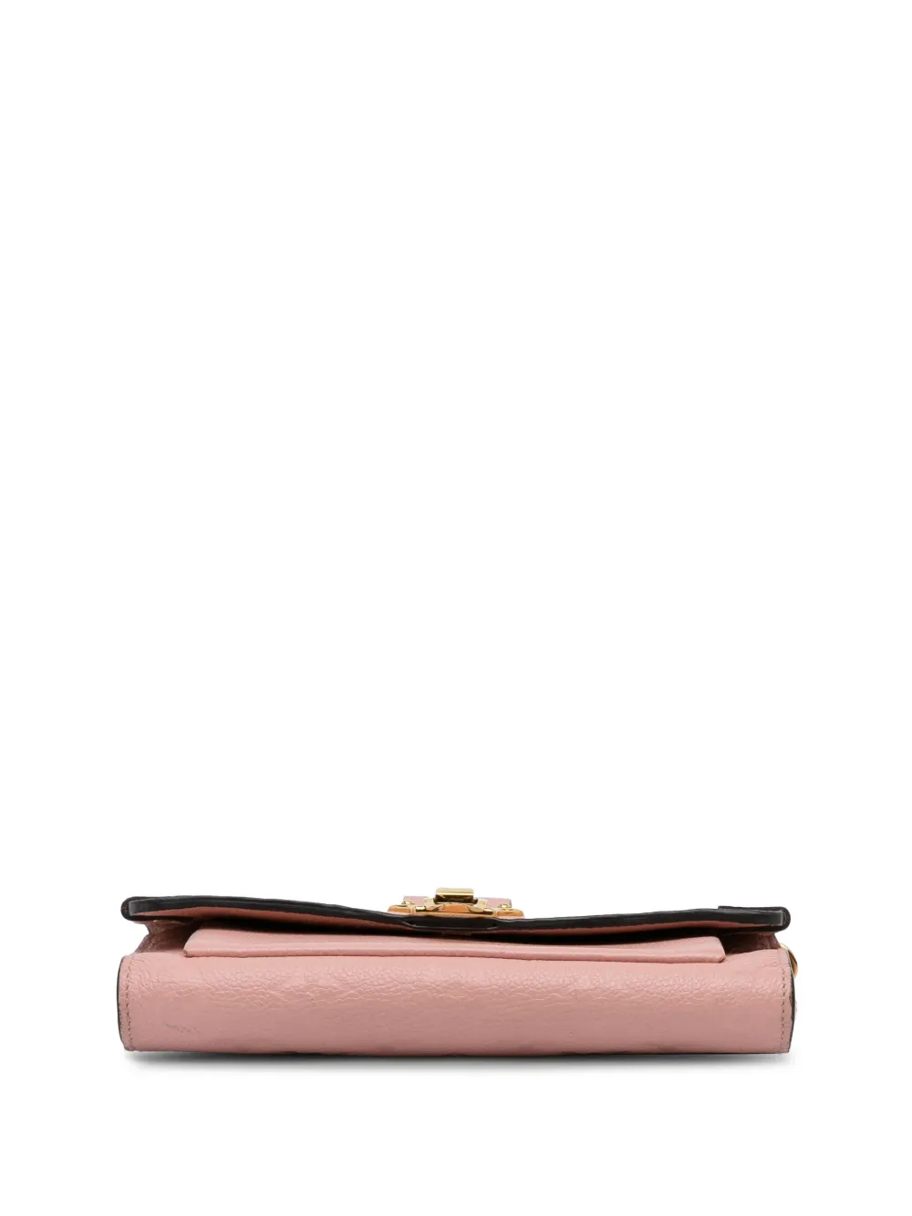 Pre-owned Louis Vuitton 2018 Monogram Empreinte Vavin Wallet On Chain Crossbody Bag In Pink