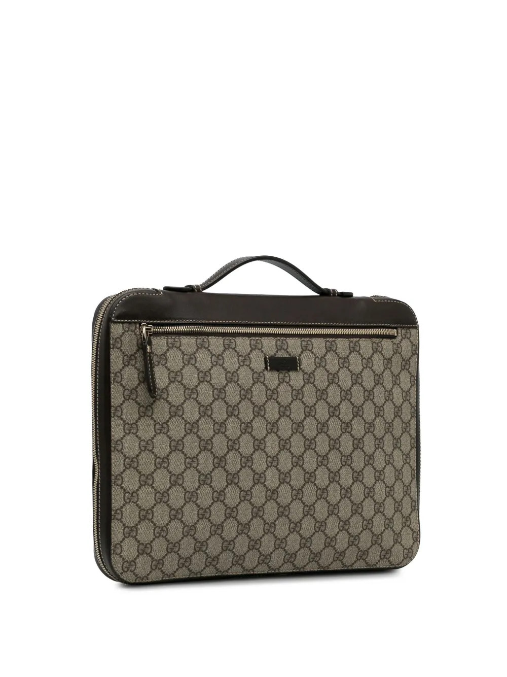 Gucci Pre-Owned 2016-2023 Pre-Owned Gucci GG Supreme Business Bag - Bruin