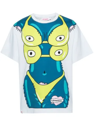 Charles Jeffrey Loverboy Sexy Beasts graphic-print T-shirt | Blue | FARFETCH
