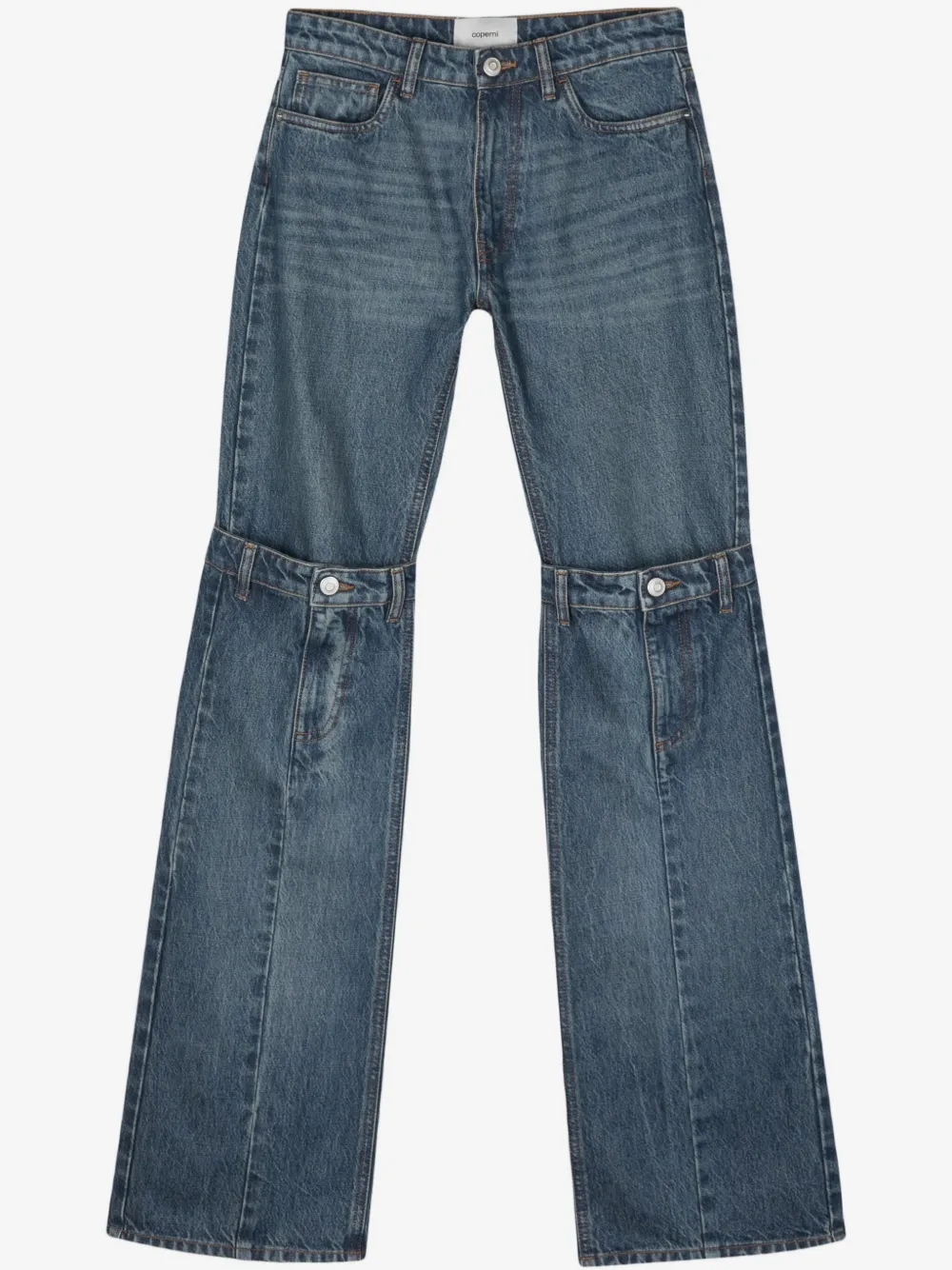 Coperni layered-design cotton jeans | Blue | Image 1