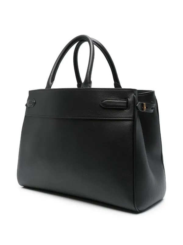 【関税＆送料込み】Tom Ford Whitney Palmellato Continental Tom Ford PALMELLATO BLACK LEATHER BAGUETTE BAG WITH LOGO