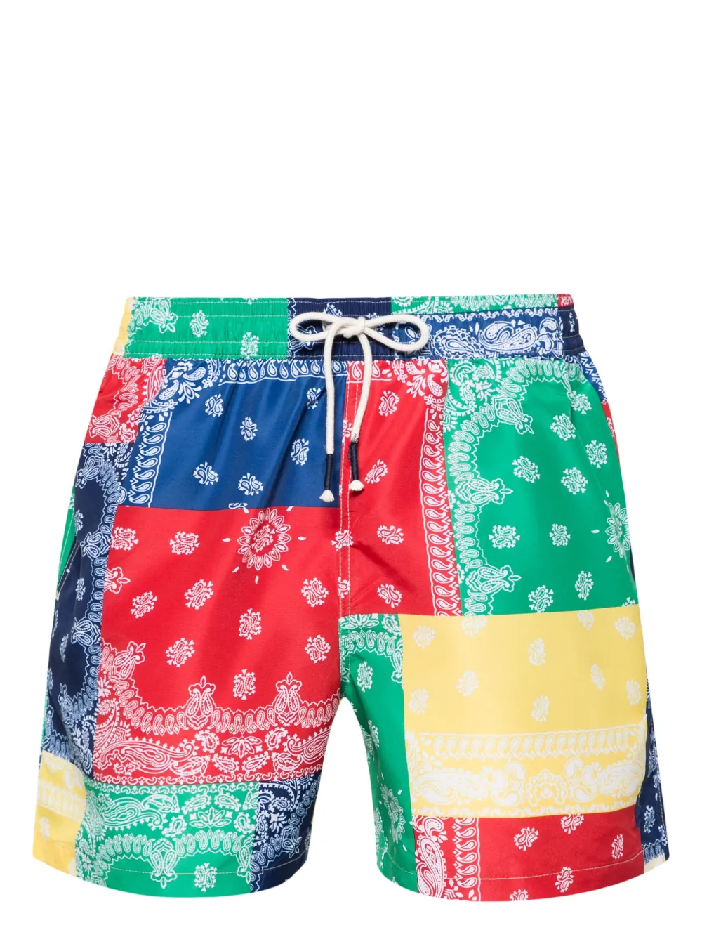 Polo Ralph Lauren Bandana-print Drawstring Swim Shorts In Blue