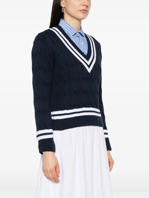 TraditionalWeatherwear(UK)ケーブルニットセーター