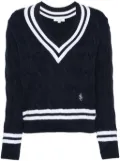Sporty & Rich SRC cable-knit jumper - Blue