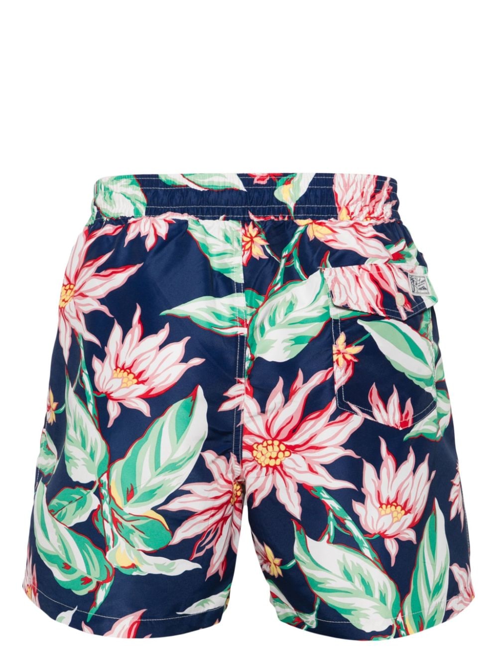 Shop Polo Ralph Lauren Traveler Floral-print Swim Shorts In Blue