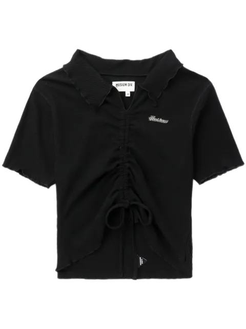 Musium Div. logo-plaque draped T-shirt
