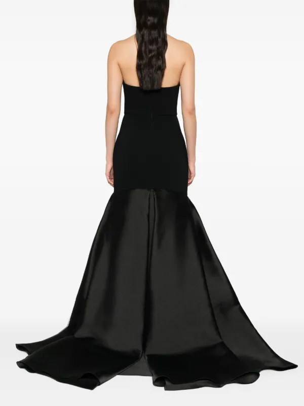 Solace London Jodi Crepe Maxi Dress | Black | FARFETCH