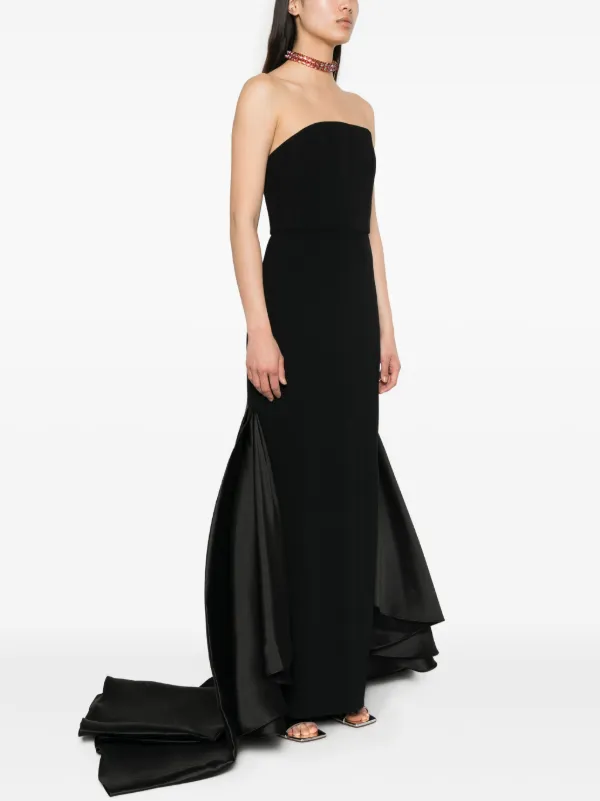 Solace London Jodi Crepe Maxi Dress | Black | FARFETCH