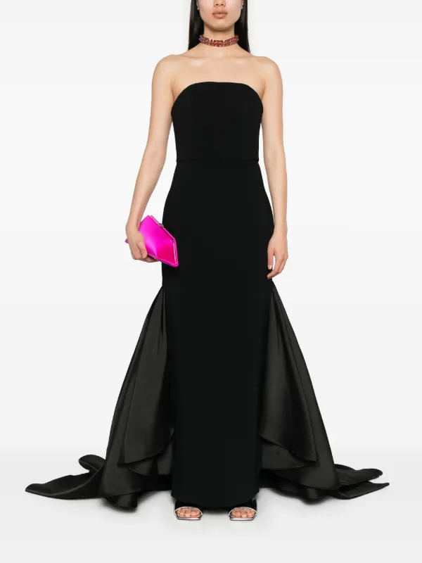 ワンピース SOLACE LONDON Woman Dress Black OS37003 BLACK Solace London // Black One Shoulder Maxi Dress – VSP Consignment
