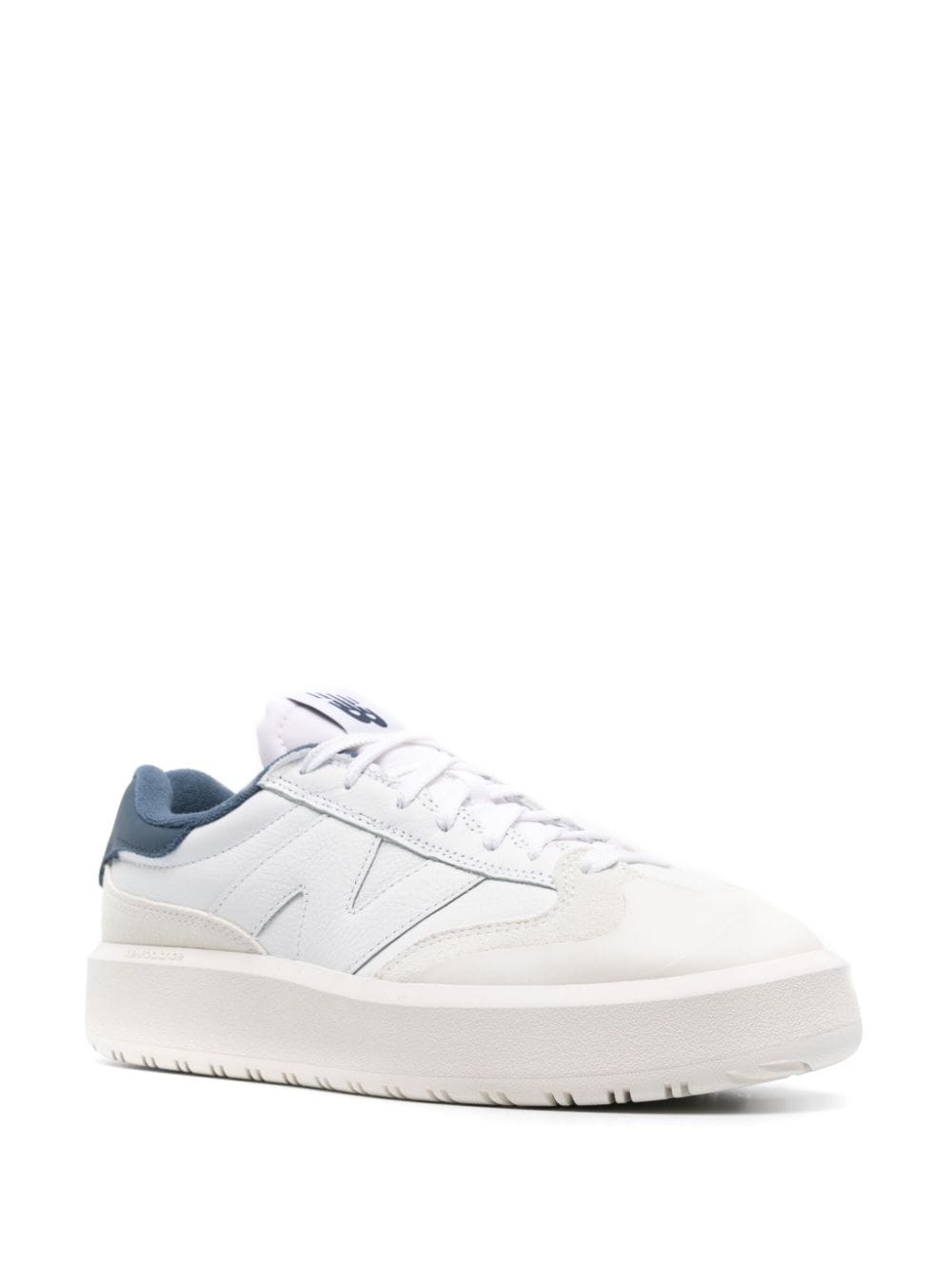 Shop New Balance Ct302 Leather Sneakers In White