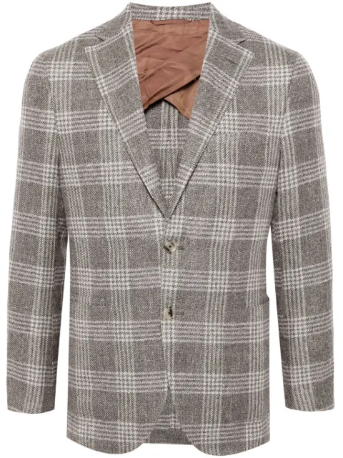 Luciano Barbera single-breasted tartan-check blazer
