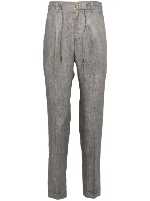 Luciano Barbera slim-cut linen chino trousers