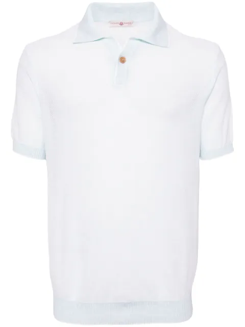 Luciano Barbera fine-knit cotton polo shirt