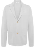 Luciano Barbera notched-lapel cotton cardigan - Grey
