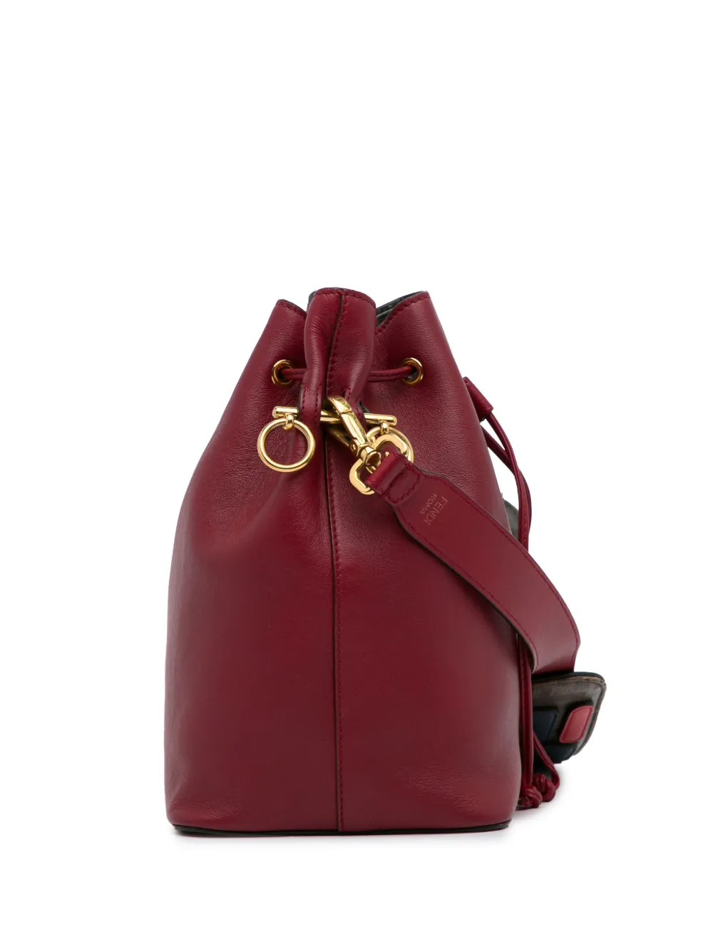 Pre-owned Fendi 2018-2023   Leather Mon Tresor Bucket Bag In Red