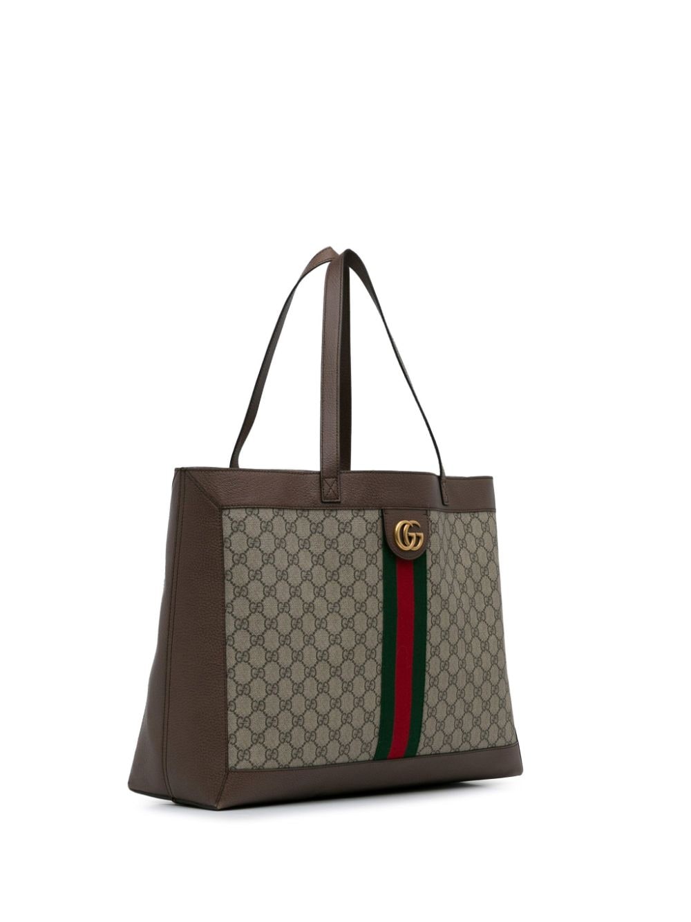 Gucci Pre-Owned 2016-2023 Pre-Owned Gucci GG Supreme Ophidia Tote Bag - Bruin