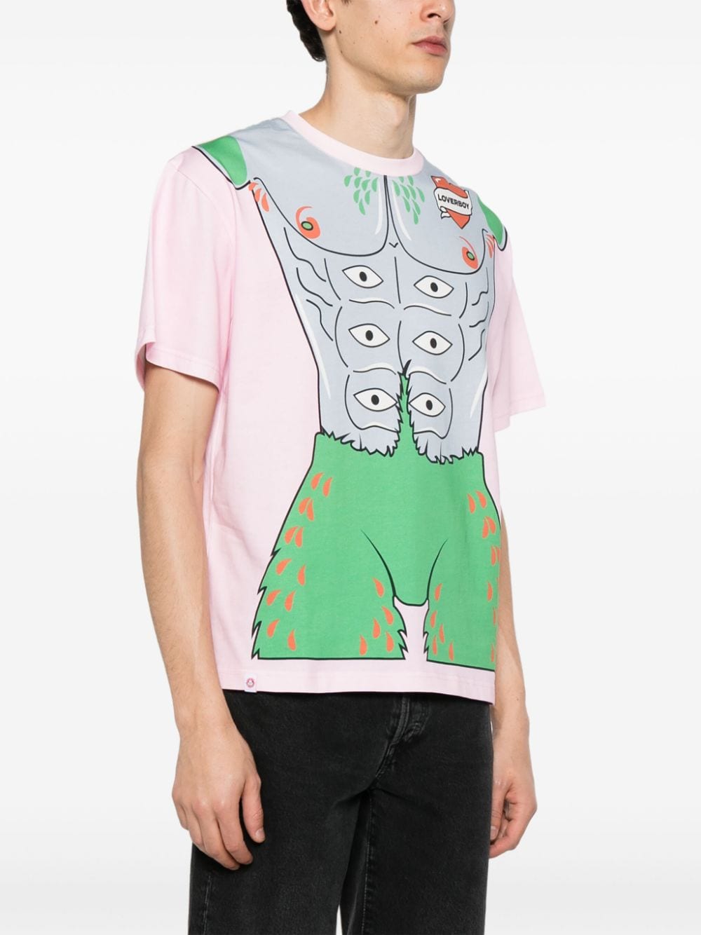 Shop Charles Jeffrey Loverboy Sexy Beasts Graphic-print T-shirt In Pink