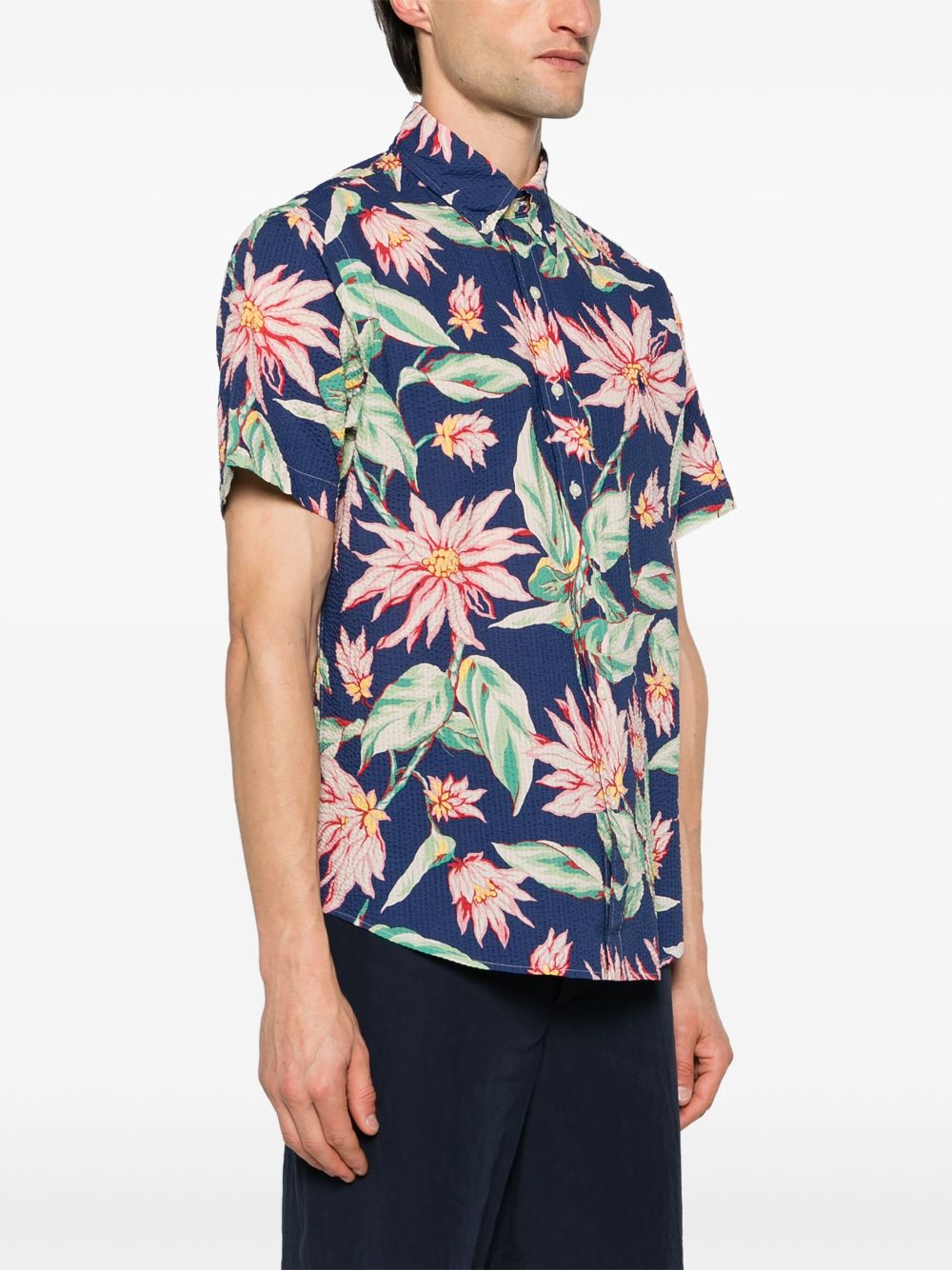 Polo Ralph Lauren floral-print seersucker shirt Men