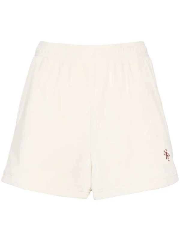 Sporty & Rich SRC ベロア ミニショートパンツ | ニュートラル