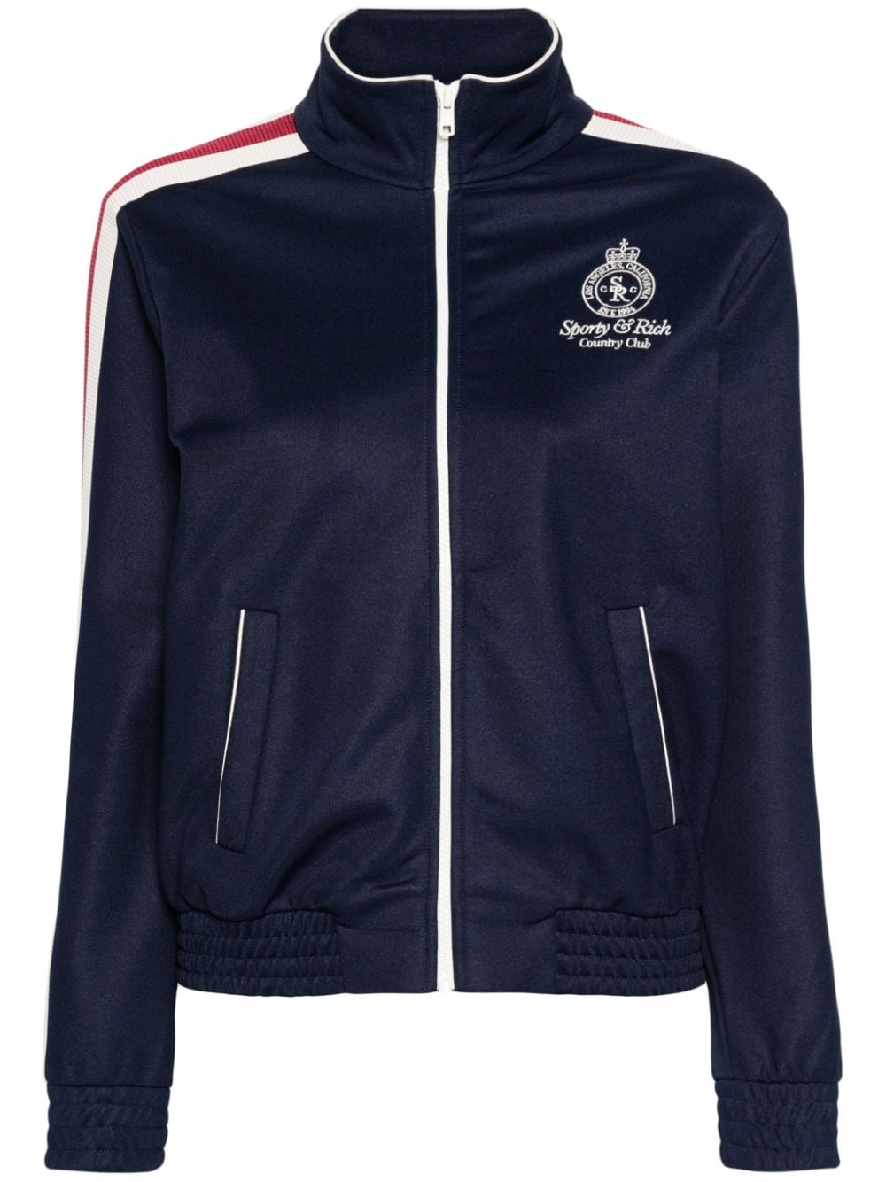 Shop Sporty And Rich Crown Track Jacket In Blue