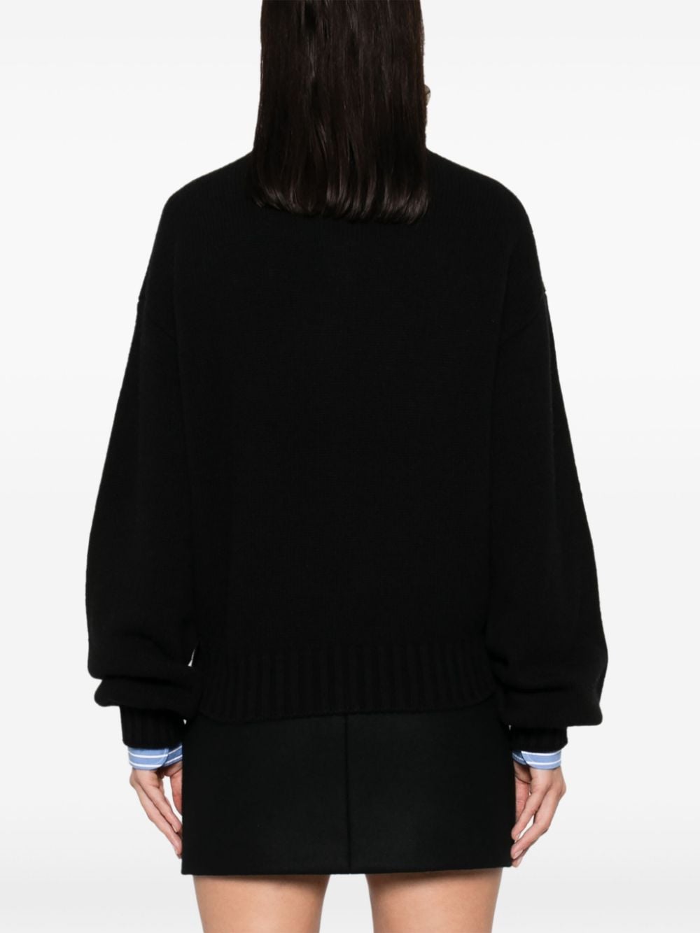 Shop Modes Garments Fine-knit Zip-up Cardigan In Black