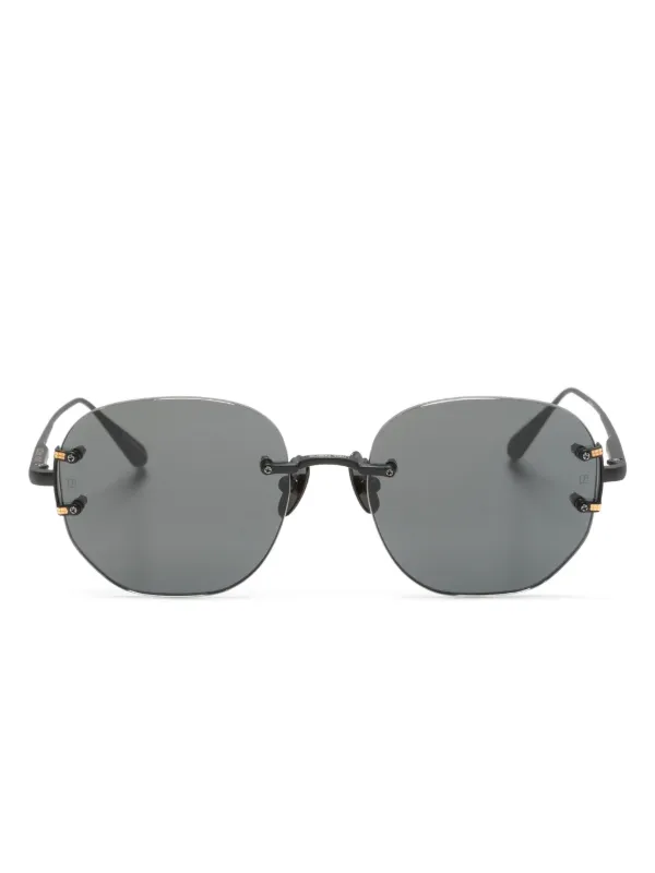 Linda Farrow Sandor Geometric-frame Sunglasses in Black