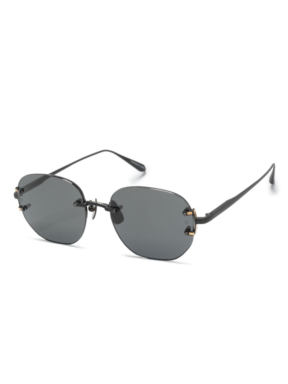 Shop Linda Farrow Sandor Geometric-frame Sunglasses In Black