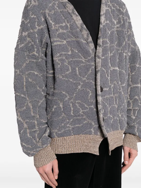 VITELLI Cardigan De Jacquard Dupla Face | Cinza | FARFETCH BR