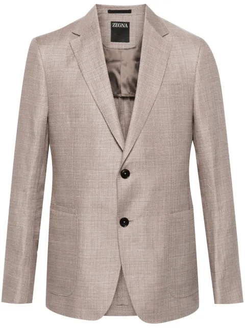 Zegna blazer con solapas de muesca
