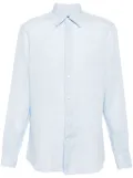 Zegna long-sleeve linen shirt - Blue