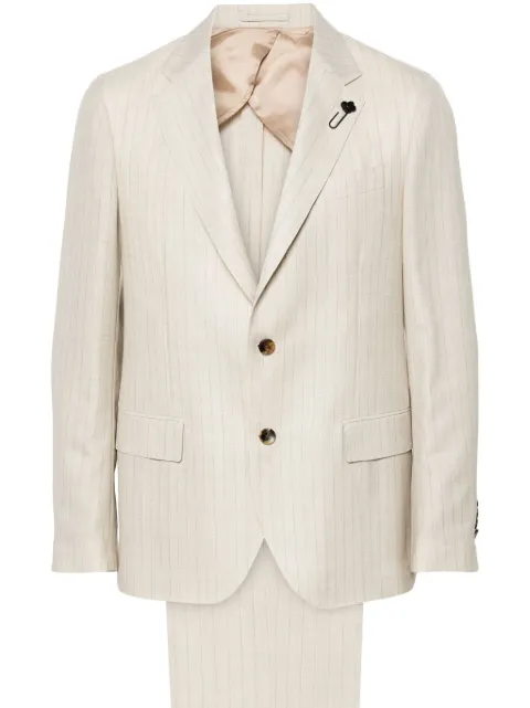 Lardini pinstriped lightweight-wool suit