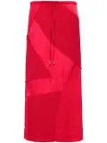 Cult Gaia patchwork midi skirt - Red