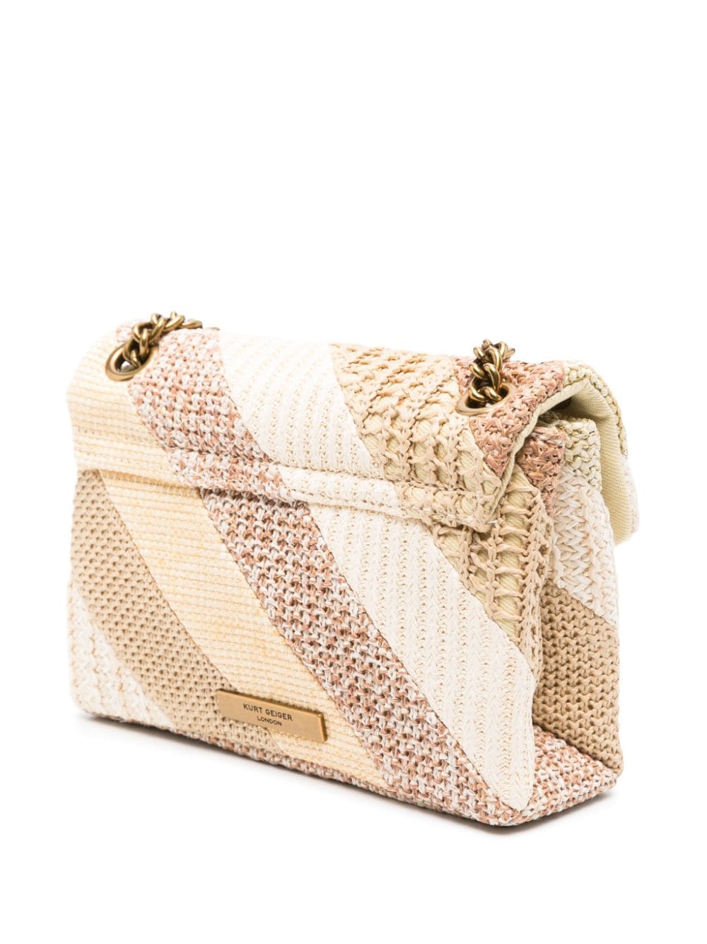 Shop Kurt Geiger Mini Kensington Cross Body Bag In Neutrals