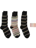 Paul Smith Artist Stripe socks and cardholder (set of four) - Black