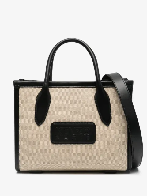 Kenzo logo-patch tote bag