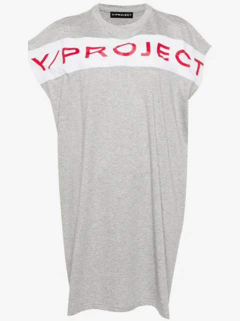 Y/Project logo-print cotton dress