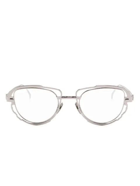 Kuboraum H02 geometric-frame glasses
