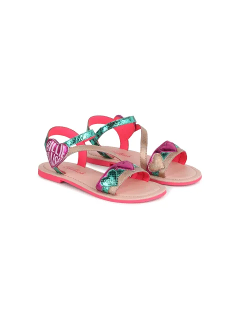 Billieblush heart-motif leather sandals