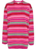 Comme Des Garçons drop-shoulder striped jumper - Pink