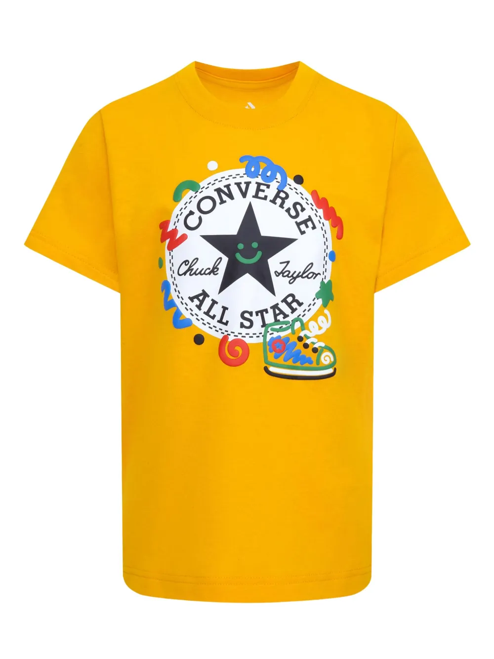 Converse Squiggle Patch Cotton Shorts Set In Multi