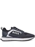 BOSS logo-print mesh sneakers - Blue