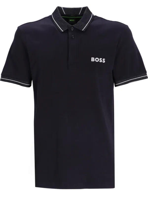 BOSS Paule 1 stripe trim Polo Shirt Blue FARFETCH CA