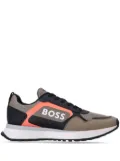 BOSS logo-print mesh sneakers - Brown