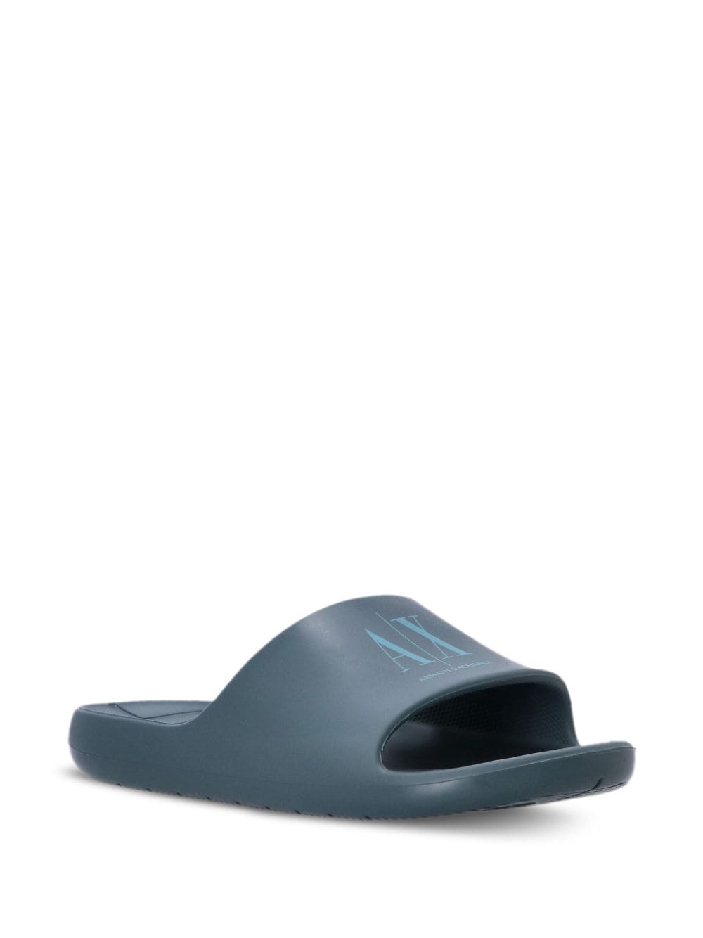 Armani Exchange Slippers met logoprint - Blauw